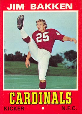 1974 Wonder Bread Jim Bakken #1 Football Card