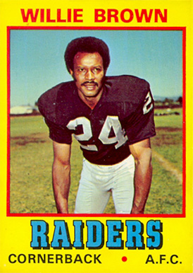 1974 Wonder Bread Willie Brown #4 Football Card