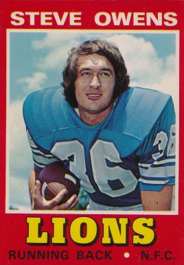 1974 Wonder Bread Steve Owens #28 Football Card