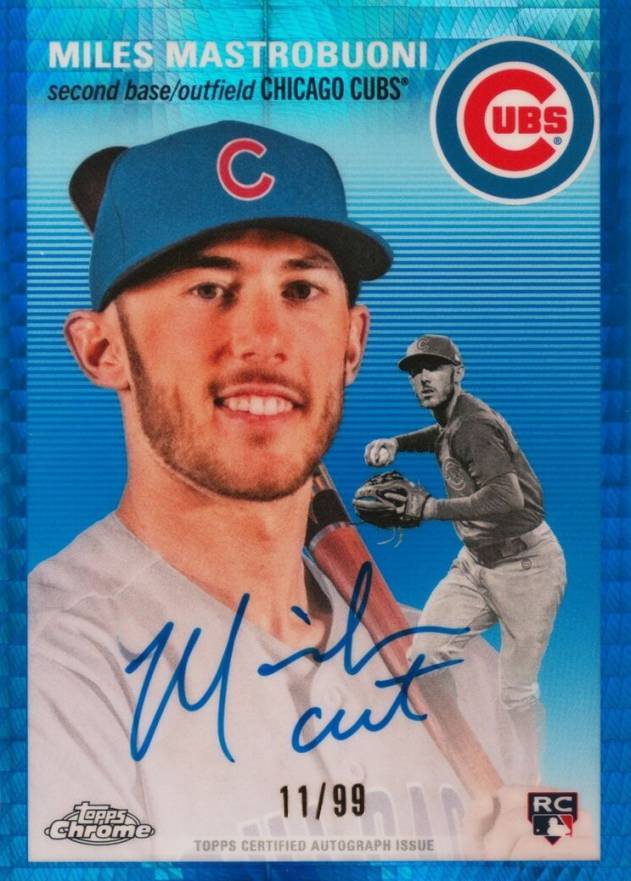 2023 Topps Chrome Platinum Anniversary Autographs Miles Mastrobuoni #MMA Baseball Card