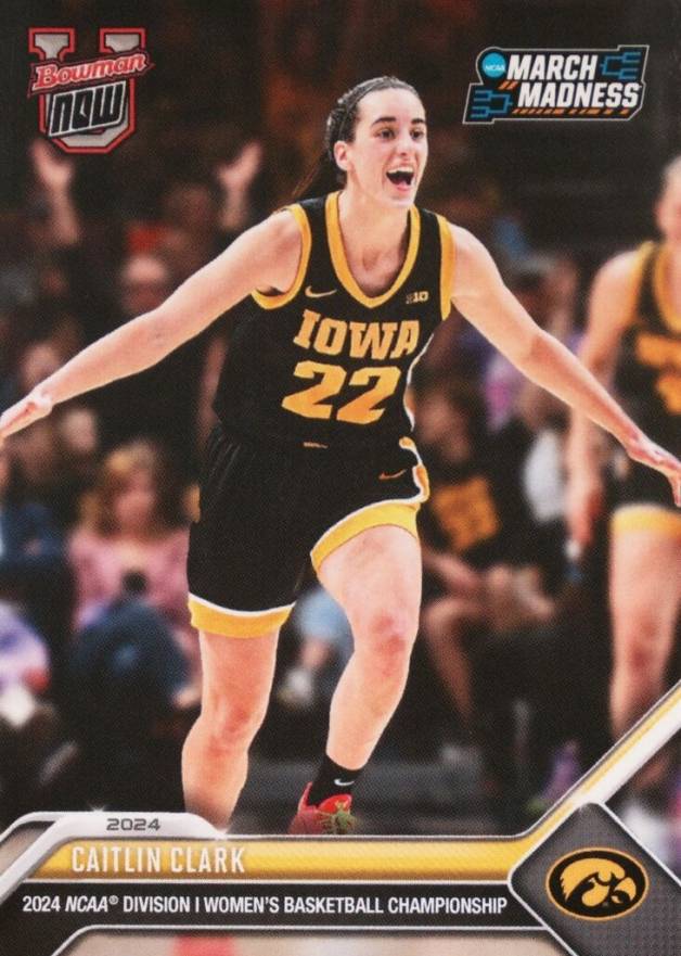 2023 Bowman U Now March Madness Caitlin Clark #1 Basketball Card