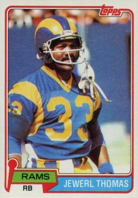 1981 Topps Jewerl Thomas #98 Football Card