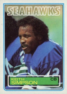 1983 Topps Keith Simpson #390 Football Card