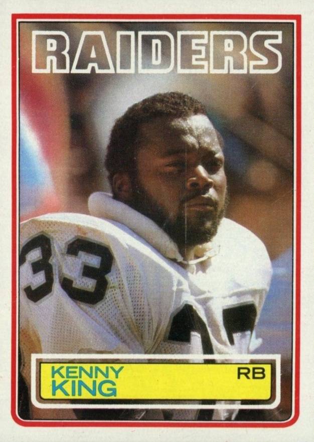 1983 Topps Kenny King #303 Football Card