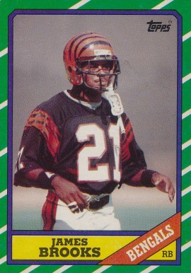 1986 Topps James Brooks #256 Football Card