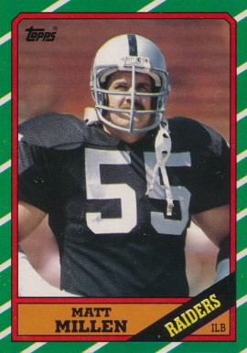 1986 Topps Matt Millen #72 Football Card