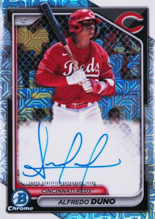 2024 Bowman Mega Box Chrome Bowman Prospect Mega Autographs Alfredo Duno #AD Baseball Card