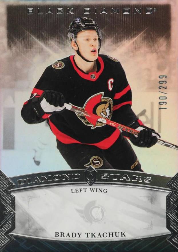 2023 Upper Deck Black Diamond Diamond Stars Brady Tkachuk #BDSBT Hockey Card