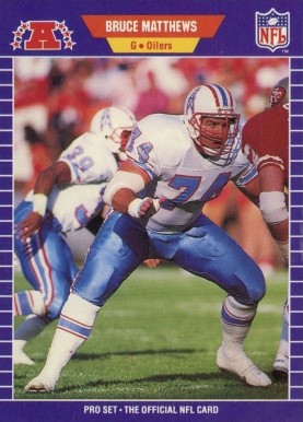 1989 Pro Set Bruce Matthews #148 Football Card