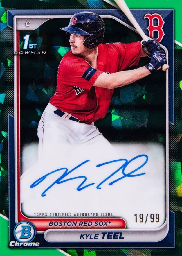 2024 Bowman Sapphire Edition Chrome Prospects Sapphire Autographs Kyle Teel #KT Baseball Card