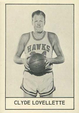 1961 Hawks Essex Meats Clyde Lovellette # Basketball Card