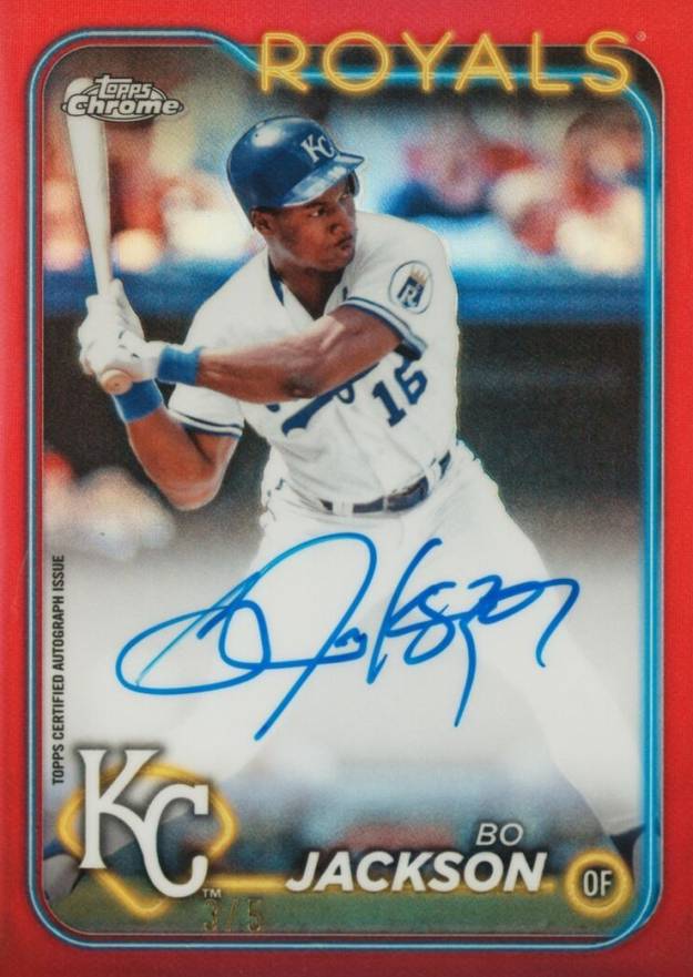 2024 Topps Chrome Chrome Legends Autographs Bo Jackson #CLABJ Baseball Card