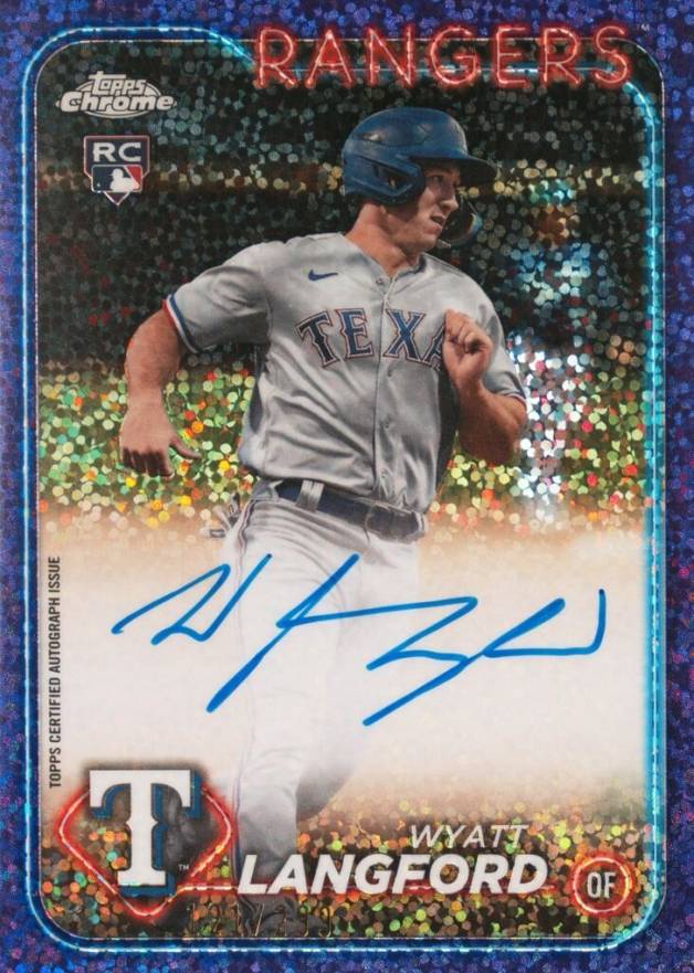 2024 Topps Chrome Rookie Autographs Wyatt Langford #RAWL Baseball Card