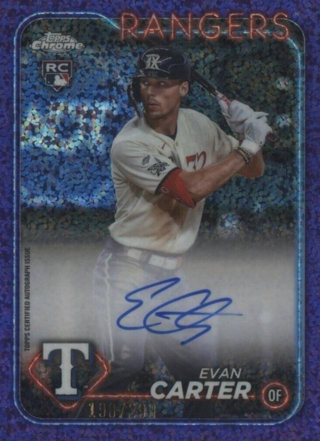 2024 Topps Chrome Rookie Autographs Evan Carter #RAEC Baseball Card