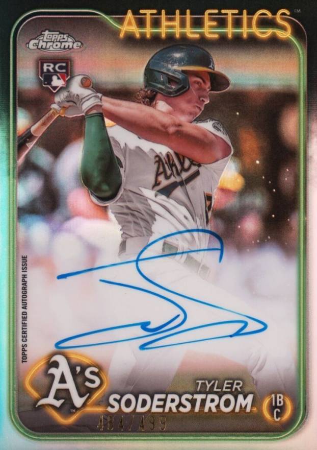 2024 Topps Chrome Rookie Autographs Tyler Soderstrom #RATSO Baseball Card