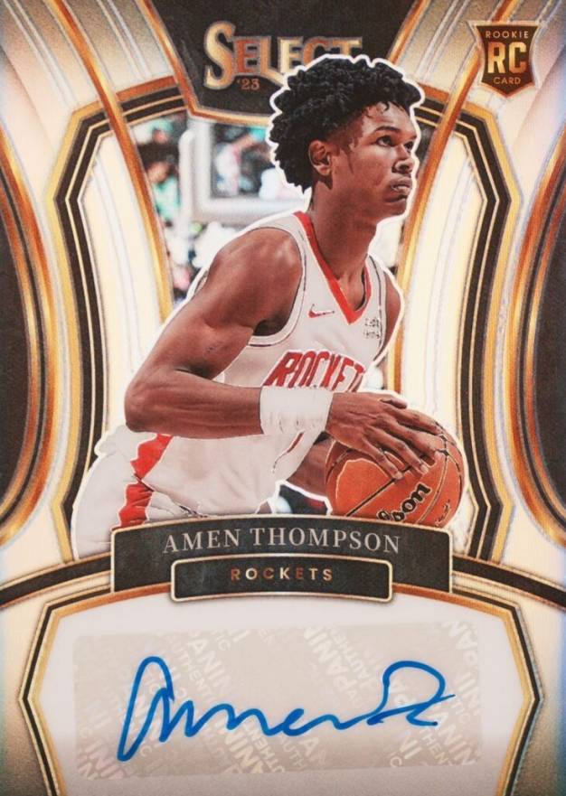 2023 Panini Select Rookie Signatures Amen Thompson #RSAMN Basketball Card