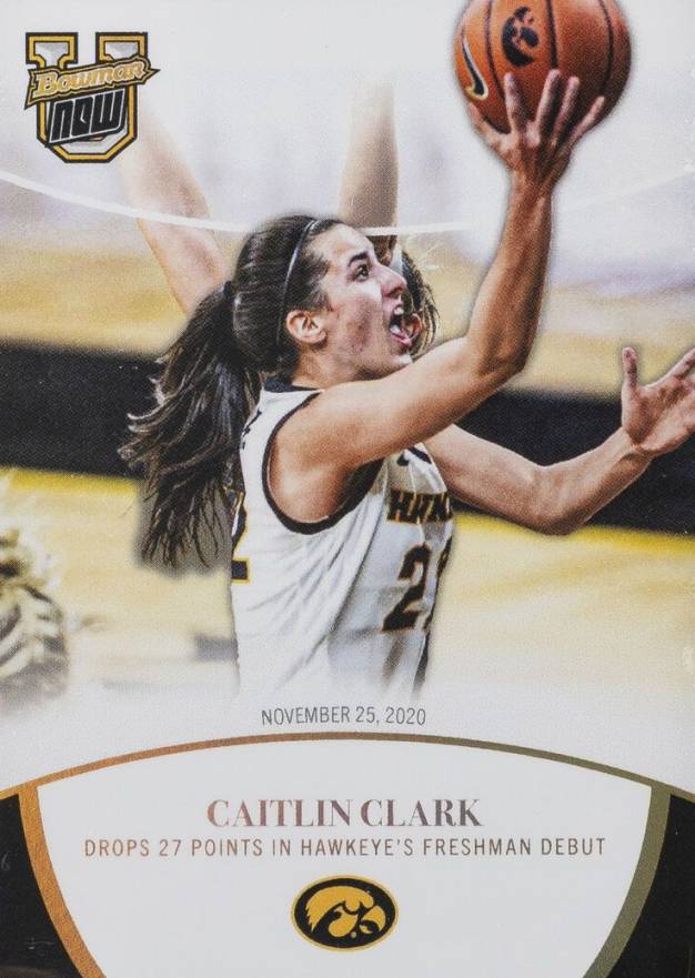 2024 Bowman U Now Caitlin Clark Collegiate Campaign Caitlin Clark #1 Basketball Card