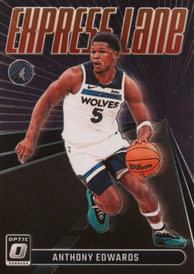 2023 Panini Donruss Optic Express Lane Anthony Edwards #24 Basketball Card