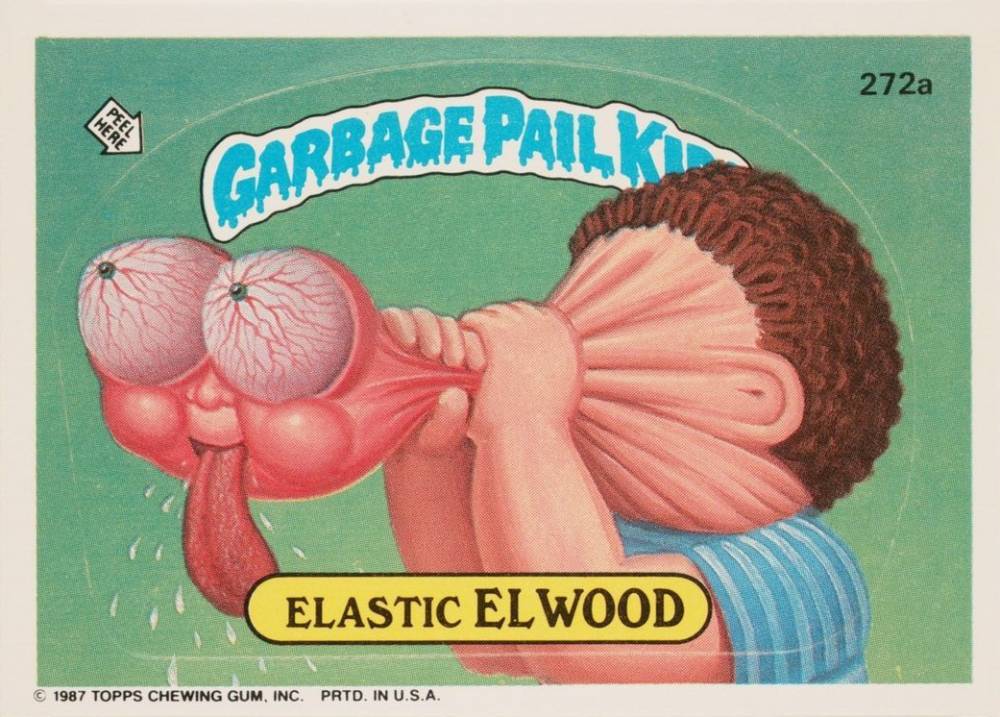 1987 Garbage Pail Kids Stickers Elastic Elwood #272a Non-Sports Card