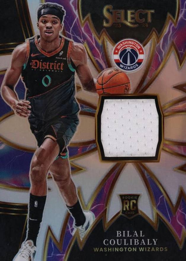 2023 Panini Select Sparks Relics Bilal Coulibaly #SBC Basketball Card