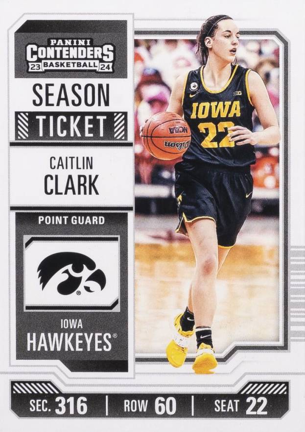 2024 Panini Caitlin Clark Collection College Contenders Caitlin Clark #CC1 Basketball Card