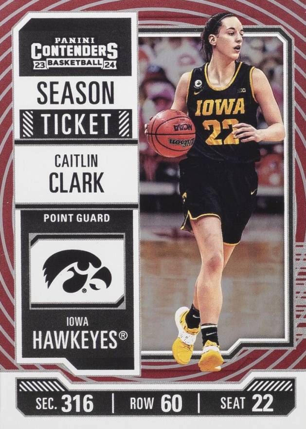 2024 Panini Caitlin Clark Collection College Contenders Caitlin Clark #CC1 Basketball Card