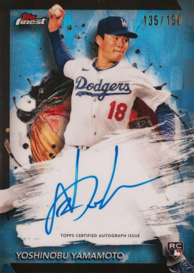 2024 Topps Finest Finest Autographs Yoshinobu Yamamoto #FAYY Baseball Card