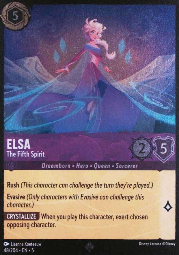 2024 Disney Lorcana EN 5-Shimmering Skies Elsa - the Fifth Spirit #48 Non-Sports Card