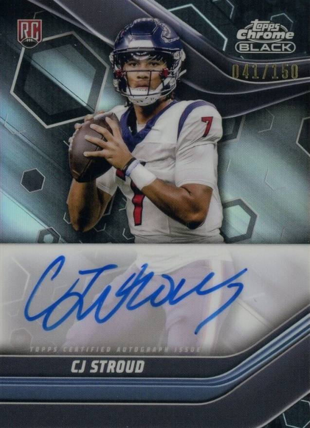 2023 Topps Composite Topps Chrome Black Autographs CJ Stroud #TCBACS Football Card