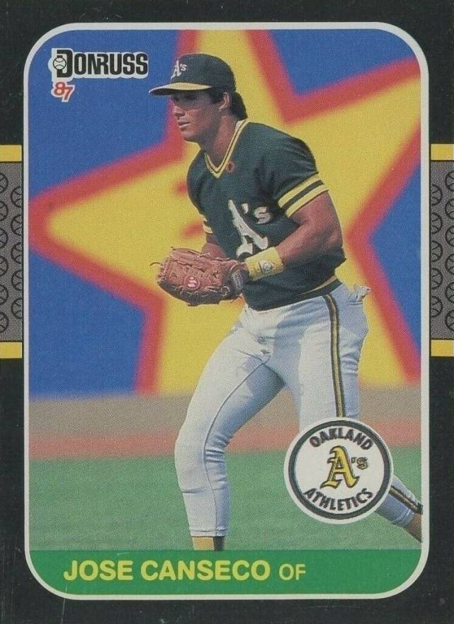 1987 Donruss Box Panels-Hand Cut Jose Canseco #PC-12 Baseball Card