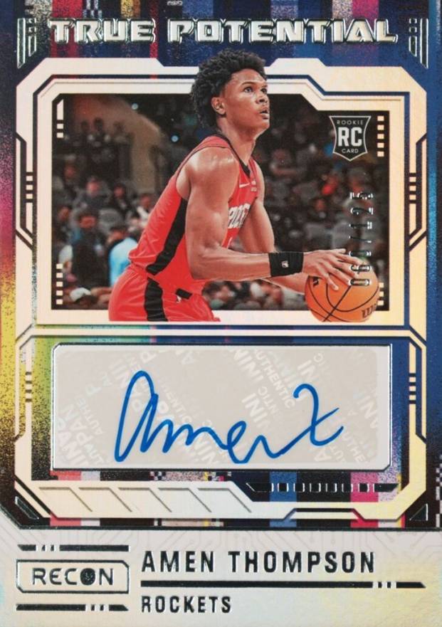 2023 Panini Recon True Potential Signatures Amen Thompson #TPSAMN Basketball Card