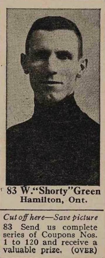 1925 Dominion Chocolate Shorty Green #83 Hockey Card