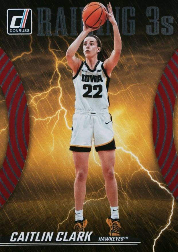 2024 Panini Caitlin Clark Collection Reigning 3's Caitlin Clark #R1 Basketball Card