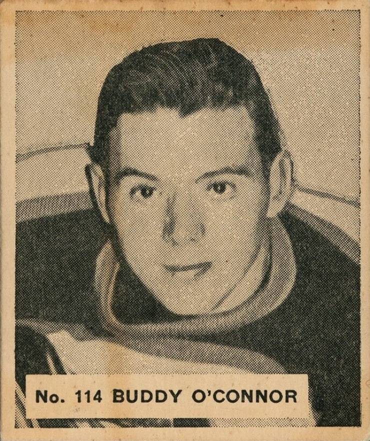 1937 World Wide Gum Buddy O'Connor #114 Hockey Card