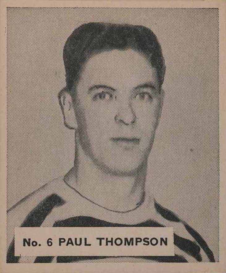 1937 World Wide Gum Paul Thompson #6 Hockey Card