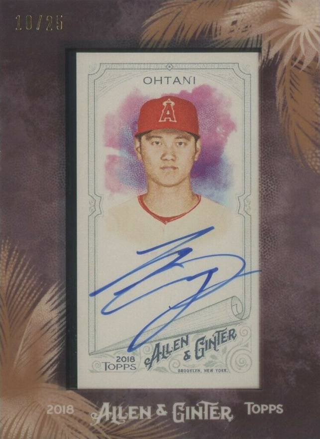 2018 Topps Allen & Ginter Framed Mini Baseball Autographs Shohei Ohtani #MA-SO Baseball Card