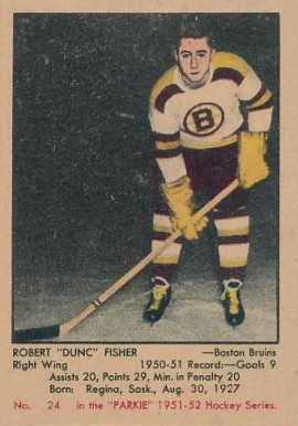 1951 Parkhurst Dunc Fisher #24 Hockey Card