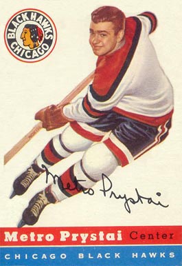 1954 Topps Metro Prystai #24 Hockey Card