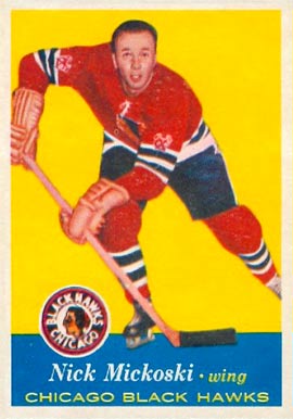 1957 Topps Nick Mickoski #32 Hockey Card