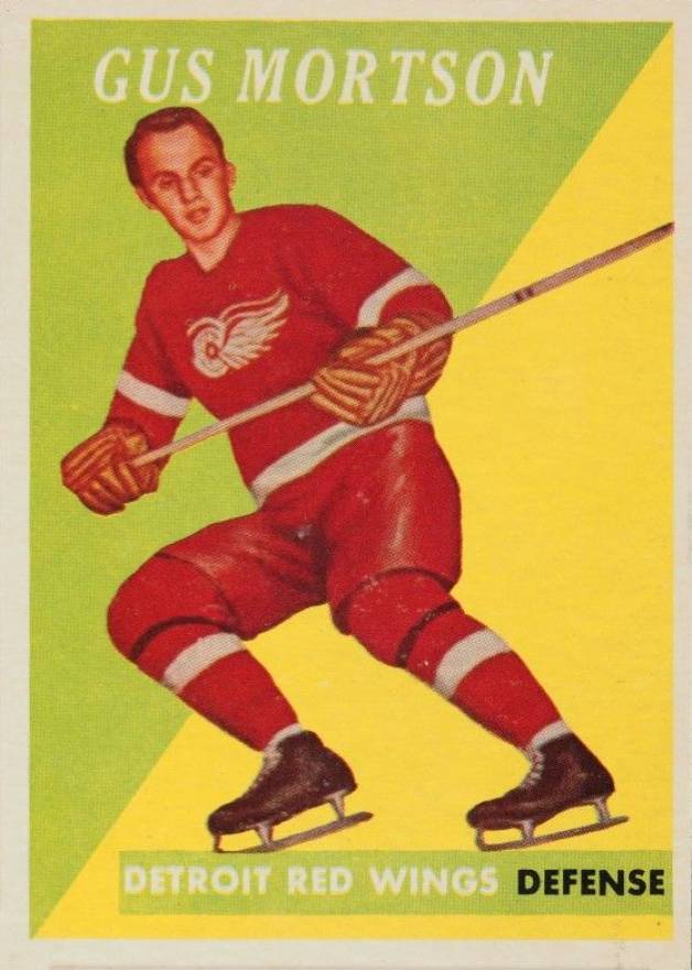 1958 Topps Gus Mortson #38 Hockey Card