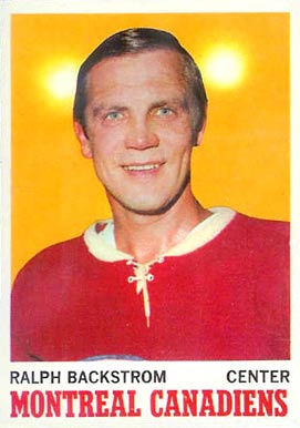 1970 O-Pee-Chee Ralph Backstrom #54 Hockey Card