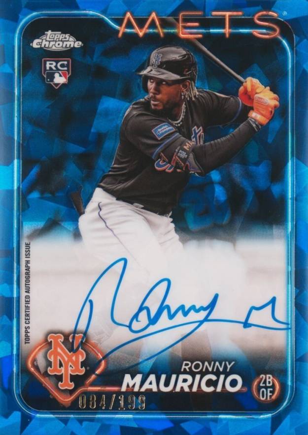 2024 Topps Chrome Sapphire Chrome Sapphire Autographs Ronny Mauricio #CSARM Baseball Card