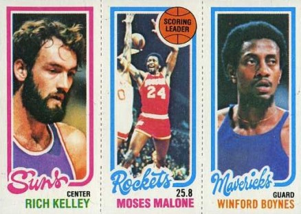 1980 Topps Kelley/Malone/Boynes # Basketball Card