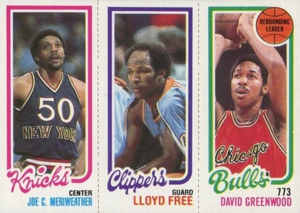 1980 Topps Meriweather/Free/Greenwood # Basketball Card