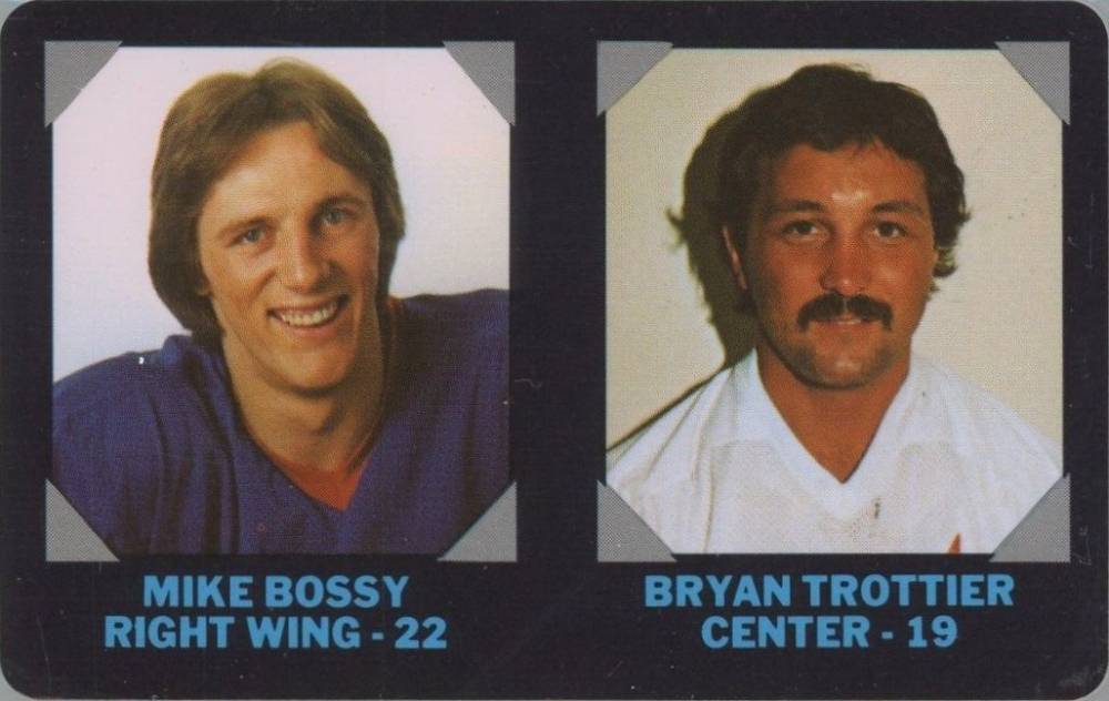 1985 7-Eleven Credit Cards Bossy/Trottier #12 Hockey Card