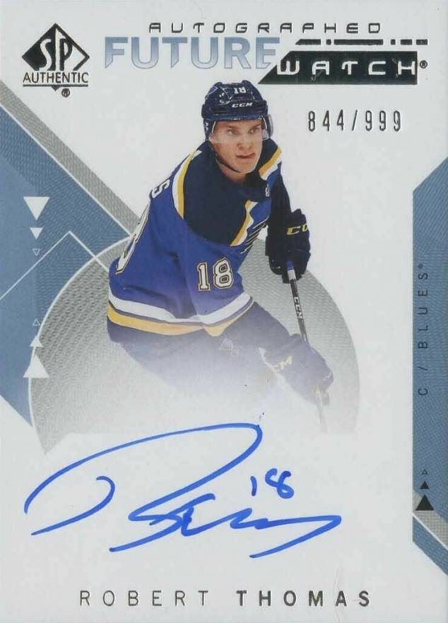 2018 SP Authentic Robert Thomas #188 Hockey Card