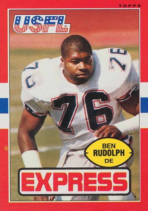 1985 Topps USFL Ben Rudolph #62 Football Card