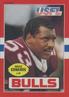 1985 Topps USFL Mike Edwards #51 Football Card