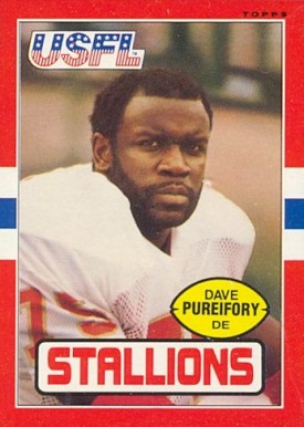 1985 Topps USFL Dave Pureifory #26 Football Card