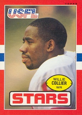 1985 Topps USFL Willie Collier #11 Football Card